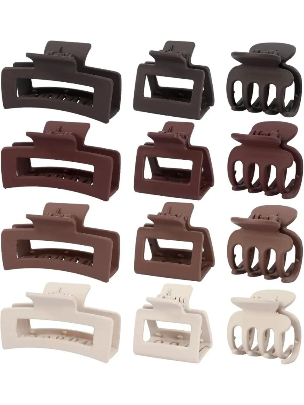 12 Pcs Hair Claw Clips Set for Women & Girls - Stylish Hair Accessories, 3